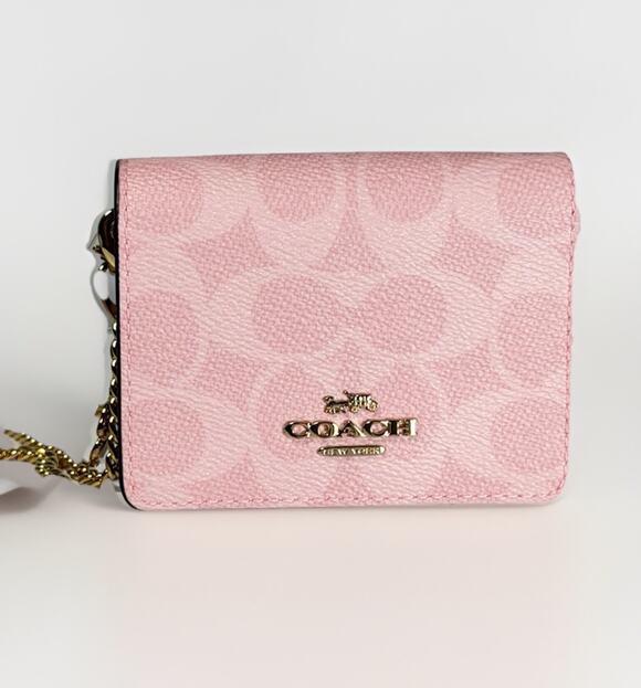 Coach Handbags - NWT Coach Powder Pink Wallet on a chain